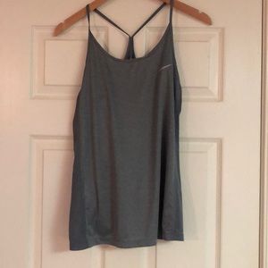 Gray Nike Dri-fit razor back workout top